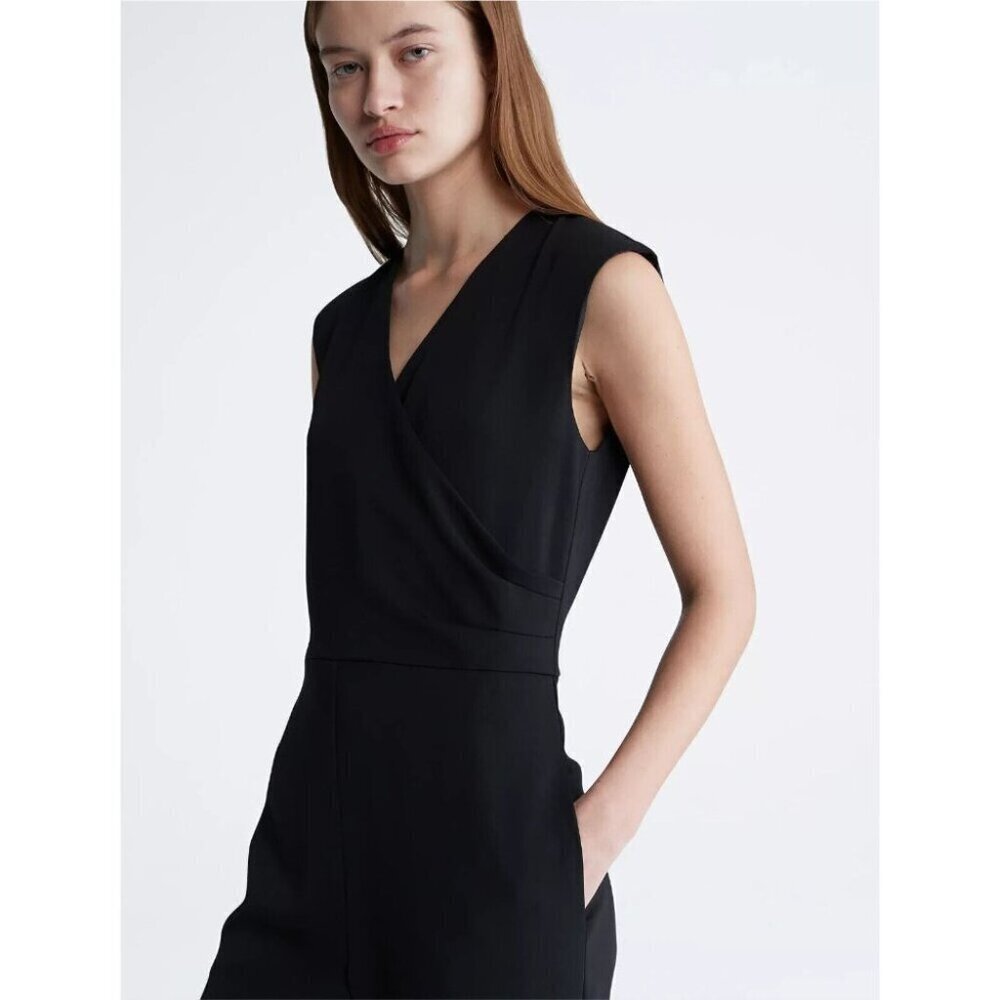 NEW! Calvin Klein Women's 14 Sleeveless Wrap Jumpsuit NWT  $139 - Picture 3 of 4